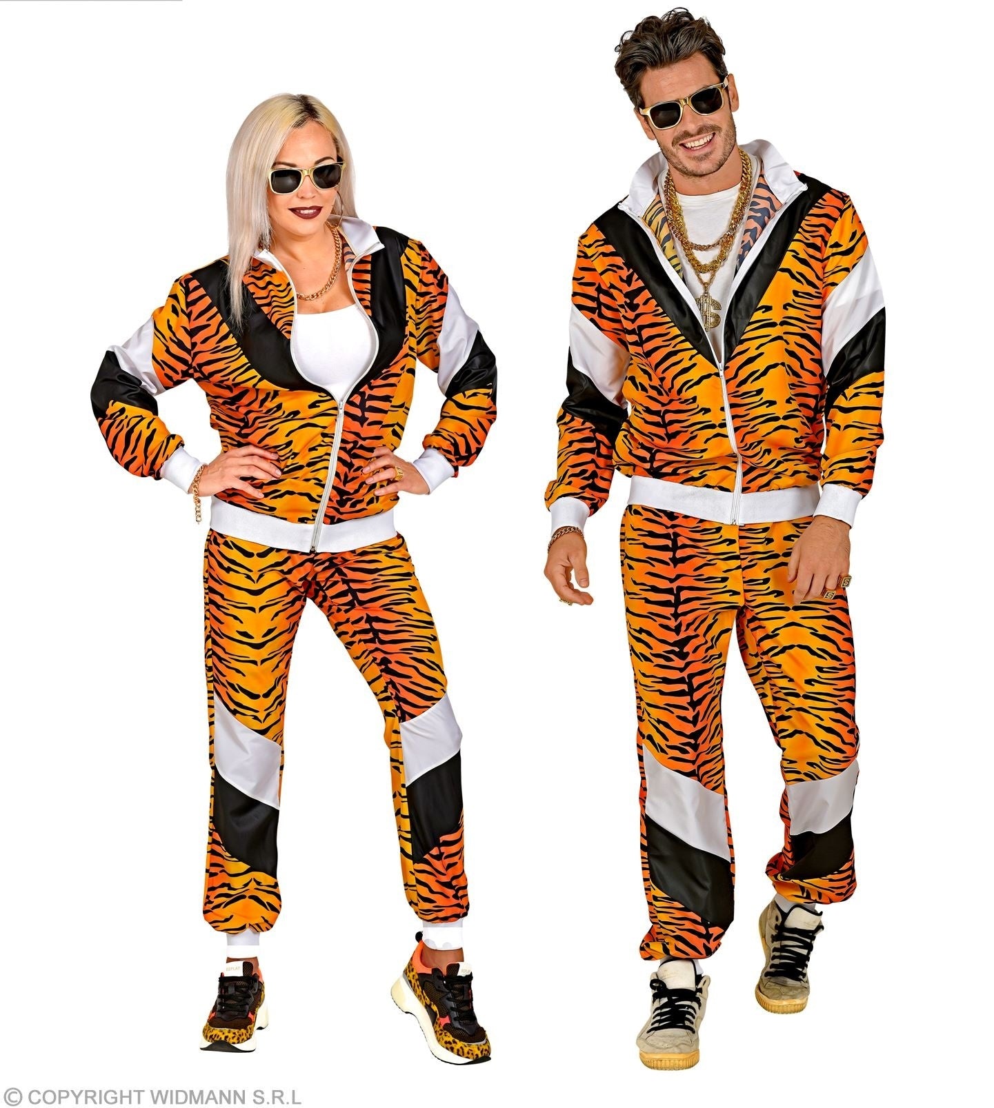 Neon 80S Trainingspak Fout Tijgerprint