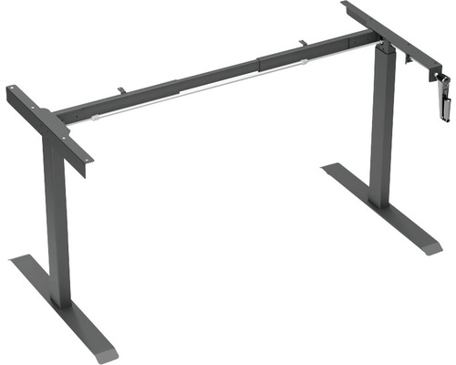 M-MORE Spin pro tafelonderstel, hoogteverstelbaar met handkruk, 700-1180 mm, zwart
