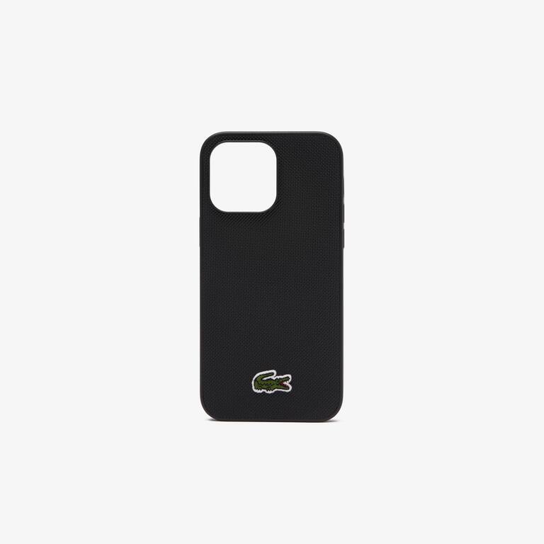 Coque iPhone 14 Pro Max effet petit piqué Coques iPhone - Noir - Lacoste - Unisex