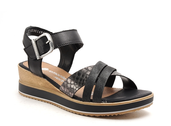 Remonte nu pieds talons femme d6454 noir