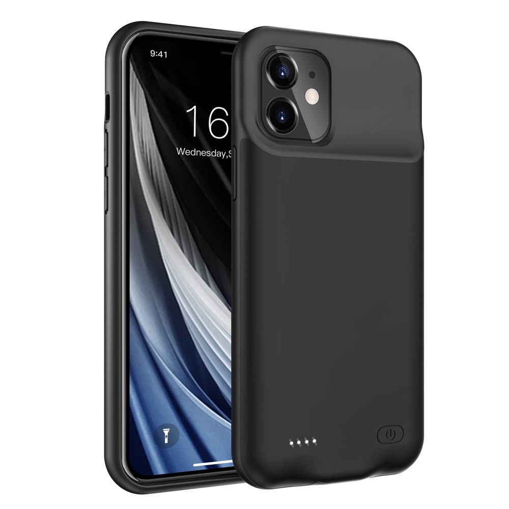 iPhone 12 Mini Backpack Akku Case (6000mAh) Schutzhülle - Schwarz