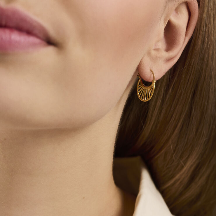 Pernille Corydon Jewellery Small Daylight Earrings - 16mm Grå & sølv