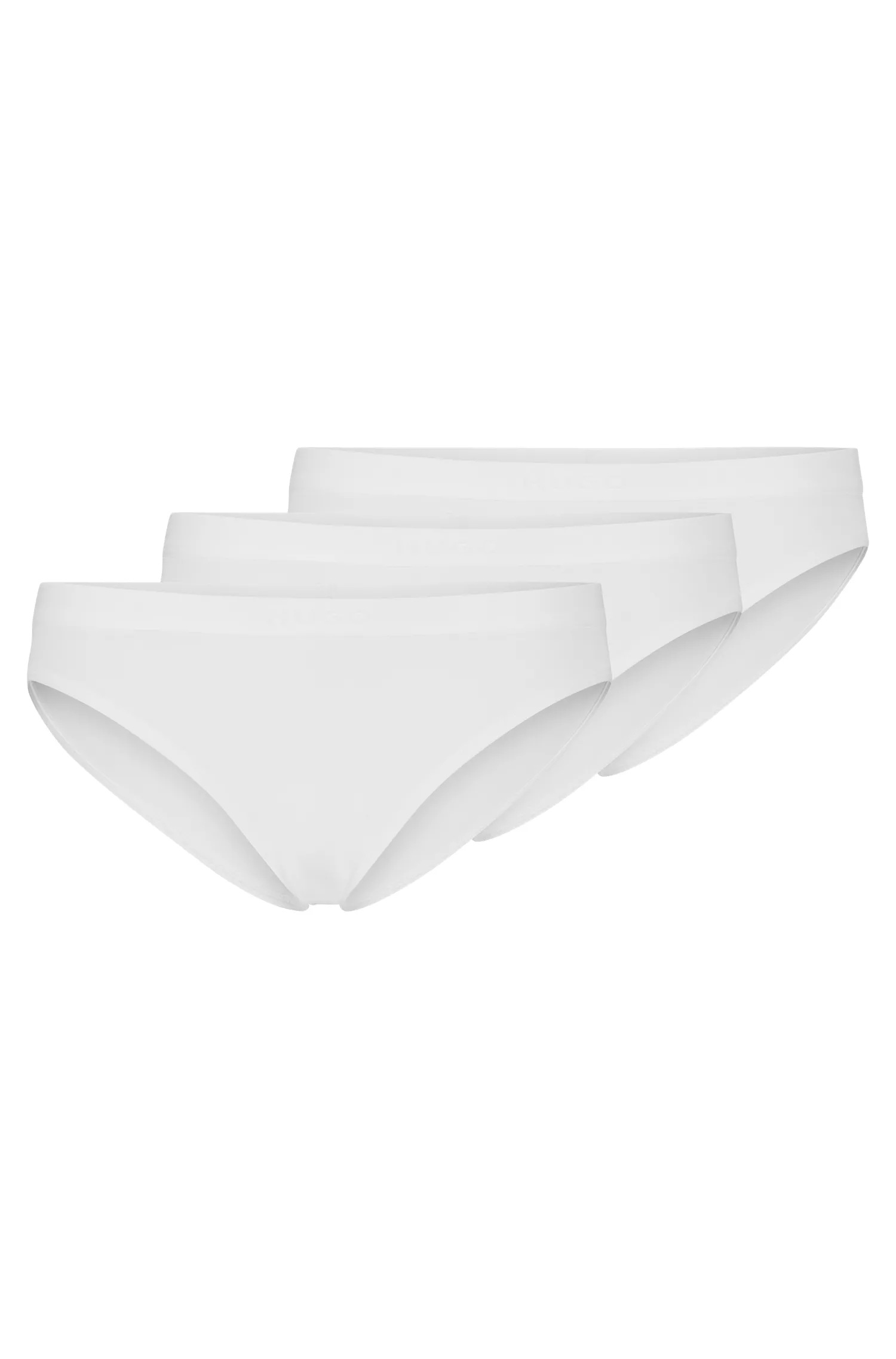 HUGO Vermelho - Pacote com três cuecas de modal elástico com cós com logotipo.