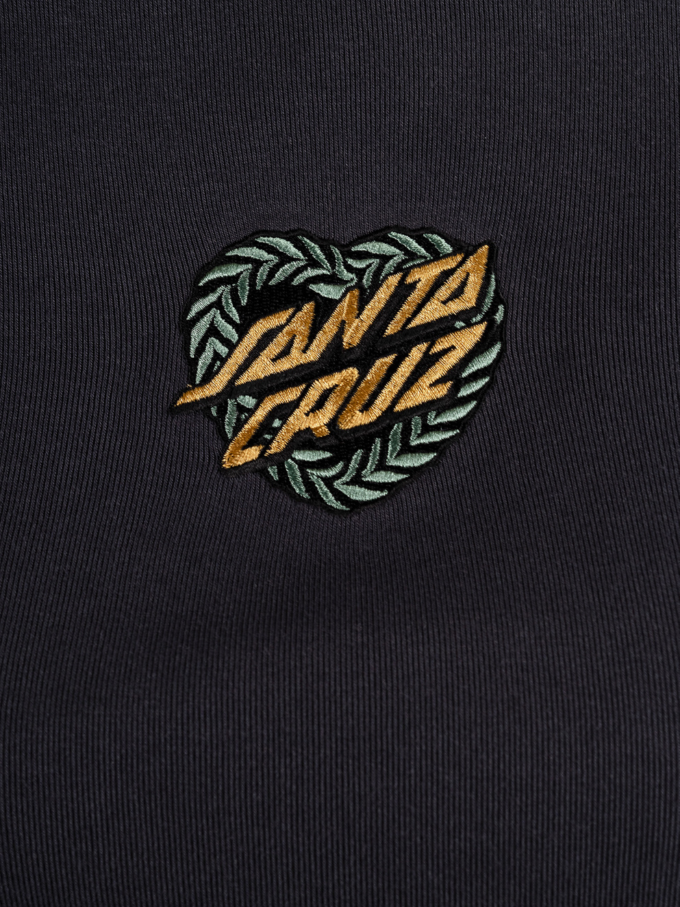 Santa Cruz Heart Wreath Mini Front T-Shirt black wash
