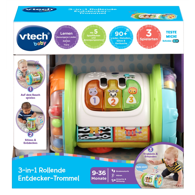 VTech - 3in1 Rollende Entdecker Trommel