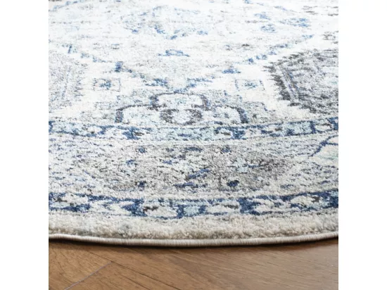 Tapis Light Grey & Blue 201 X 201 cm - Maisie