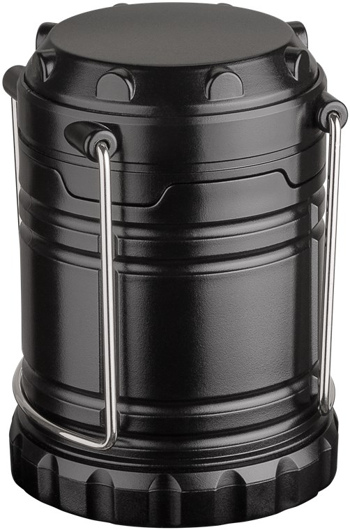 Ausziehbare LED Camping Lampe High Bright Outdoor Laterne mit Tragegriff 250 Lumen (Batteriebetrieben) - Schwarz