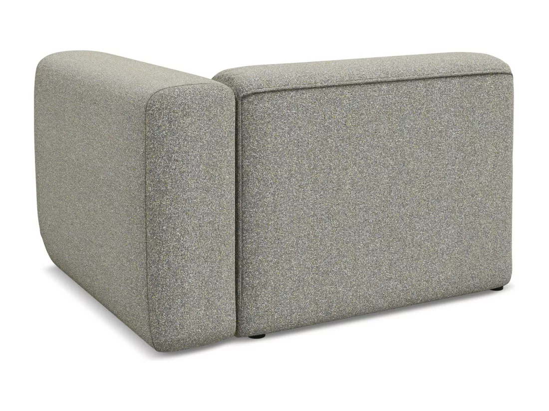 Module avec accoudoirs droit en tissu texturé - beige foncé - EKAHI