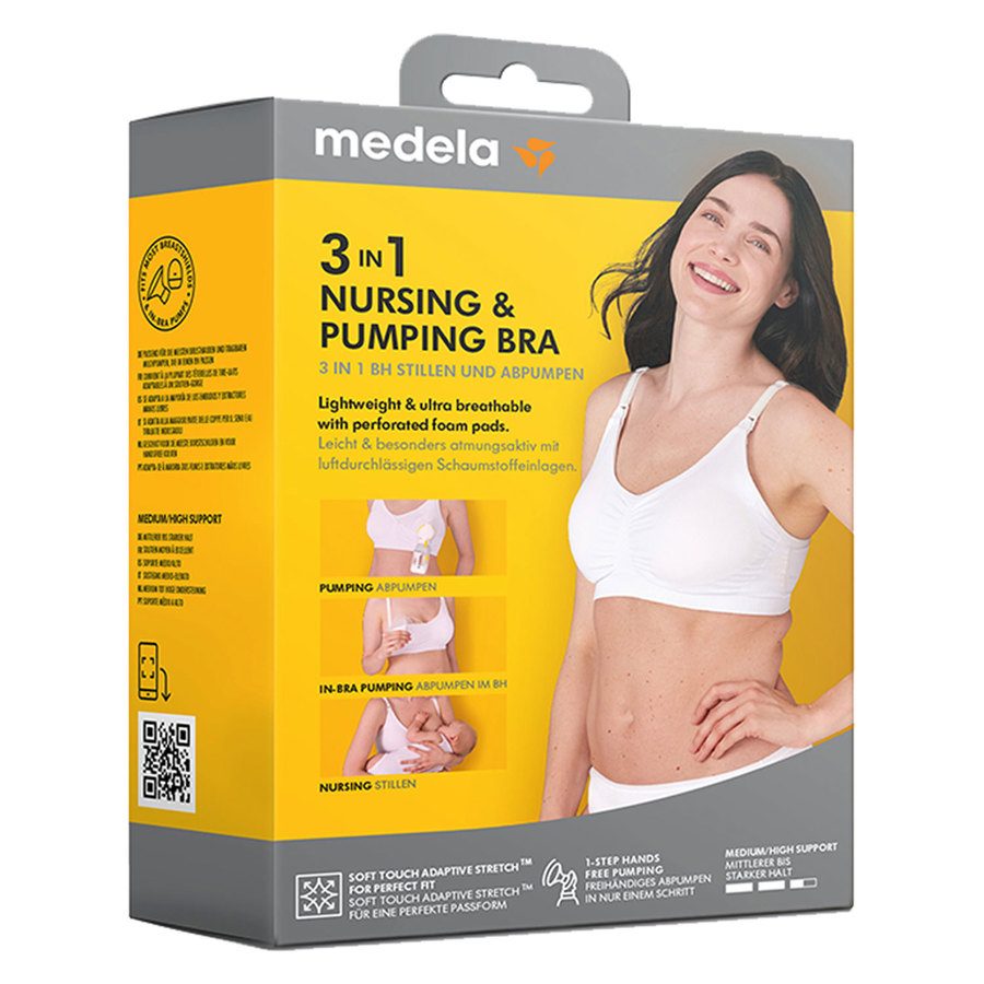 Medela 3-In-1 Nursing And Pumping Bra Black L