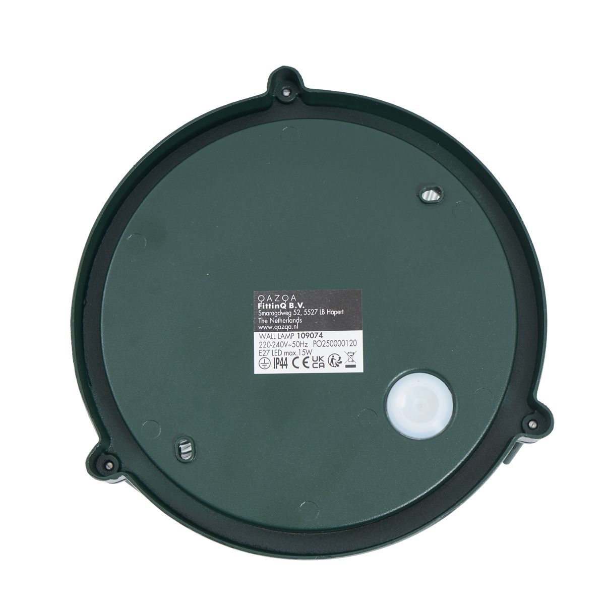 Buiten wand- en plafondlamp donker groen rond IP44 - Noutica