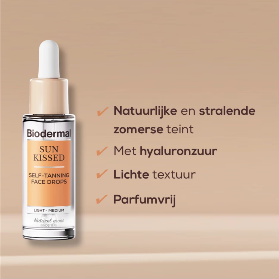 Biodermal Sun Tan Kissed Self Tanning Face Drops (30 ml)