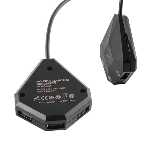 Tastatur- og musadapter kompatibel med Nintendo Switch med støtte for flere plattformer
