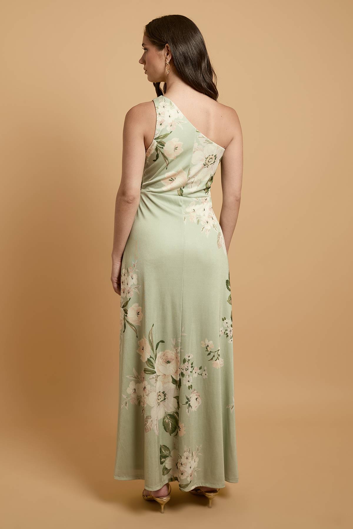 Oasis Robe Maxi Bandeau En Jersey À Imprimé Camélias Tombants