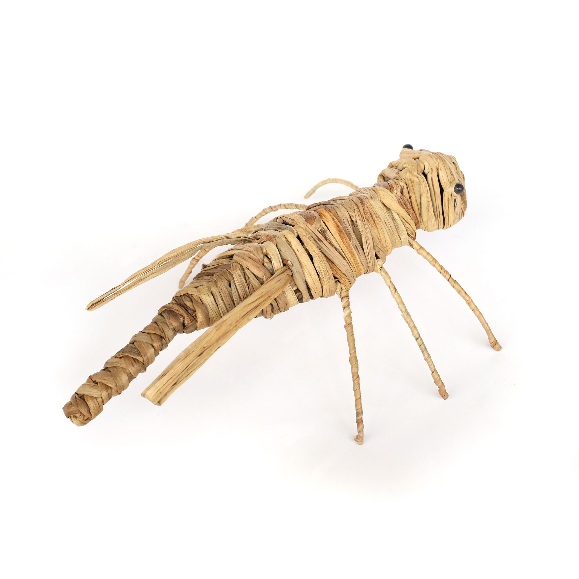 Figur 'Grashüpfer', aus Wasserhyazinthe, B 39 cm, L 30 cm, H 11 cm von fischer's lagerhaus