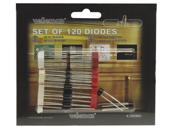 Velleman Dioden K/DIODE1 120 Stück Dioden Set