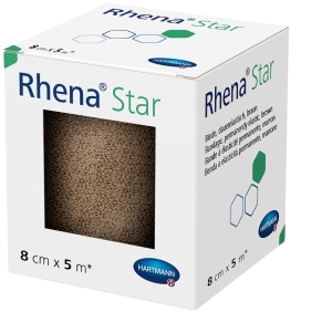 Rhena Star Elastische Binde hautfarben 5 m x 8 cm, 1 Stück