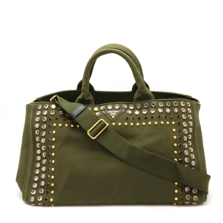Prada Vintage Prada Canapa Tote Green