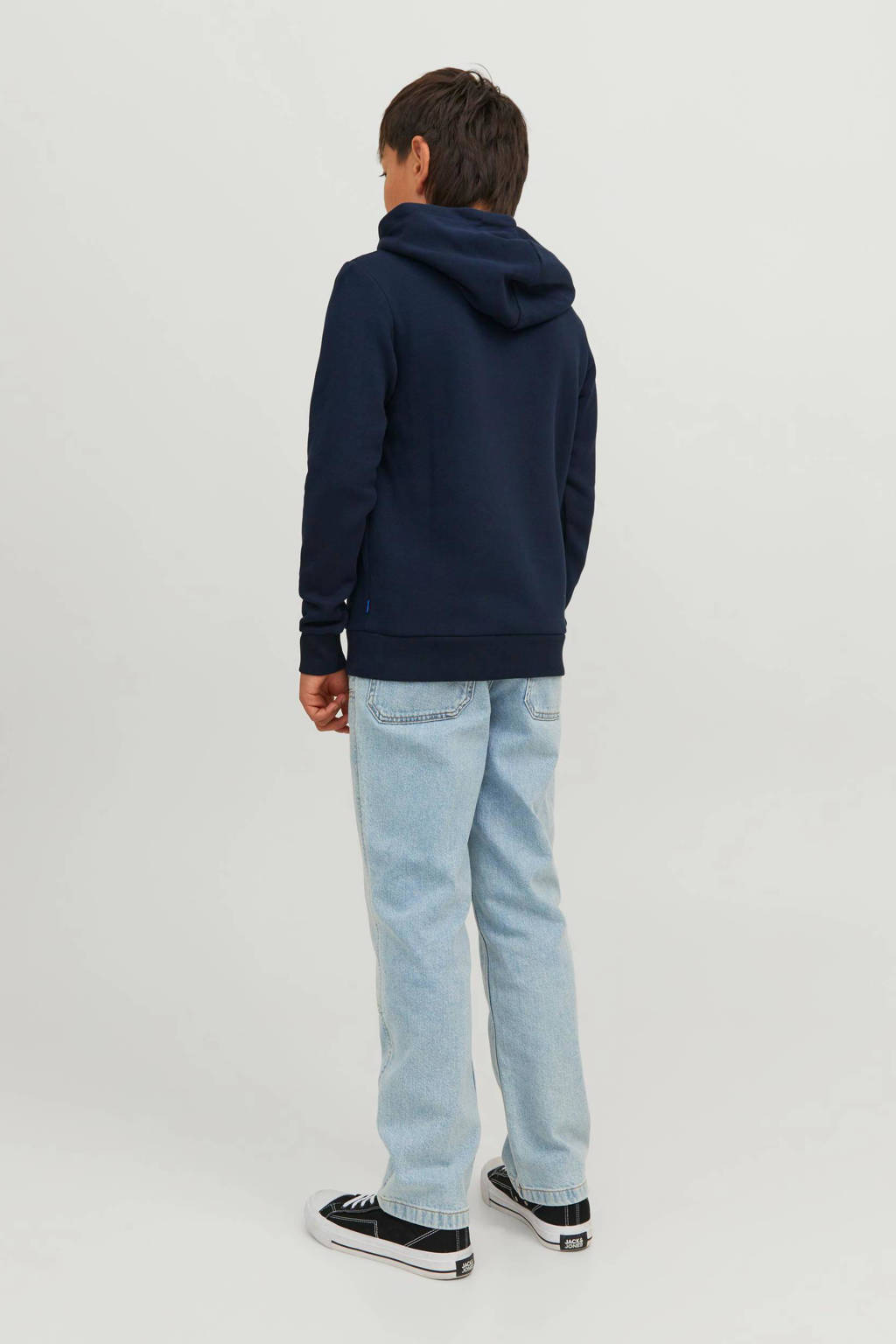 JACK & JONES hoodie JJECORP met logo donkerblauw