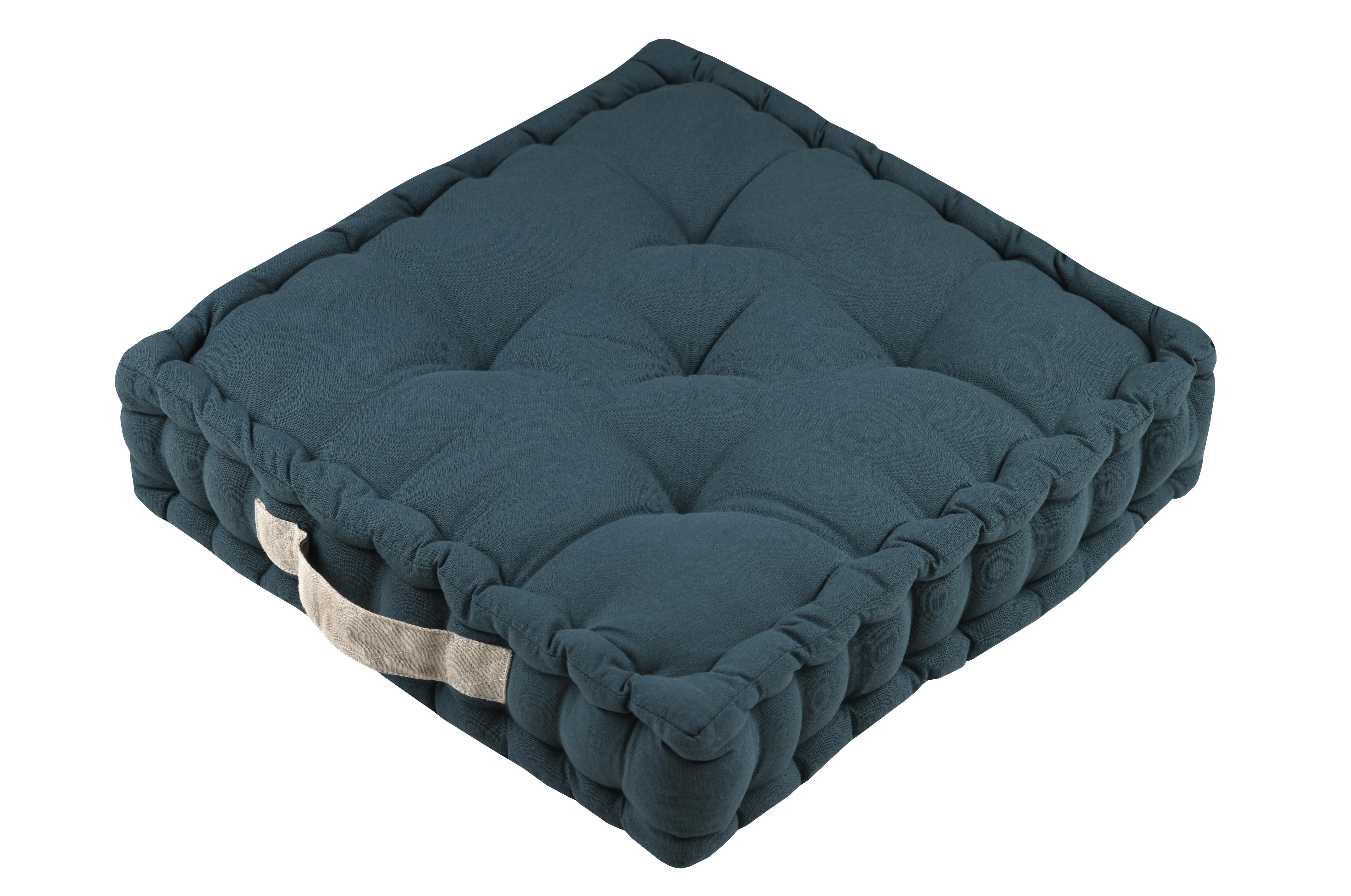 DUO COUSSIN COBALT LIN 45X45X10CM