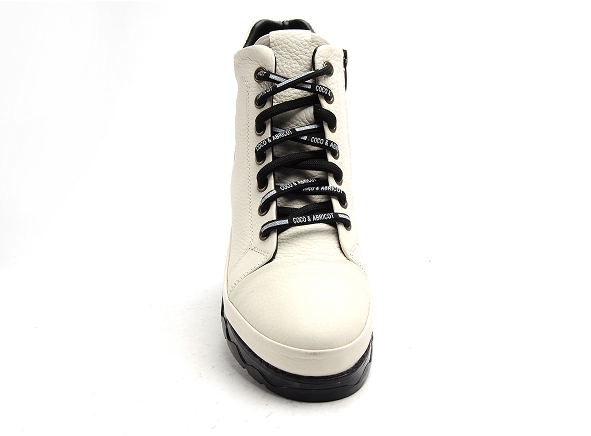 Coco abricot boots bottine plates femme sabaillan blanc