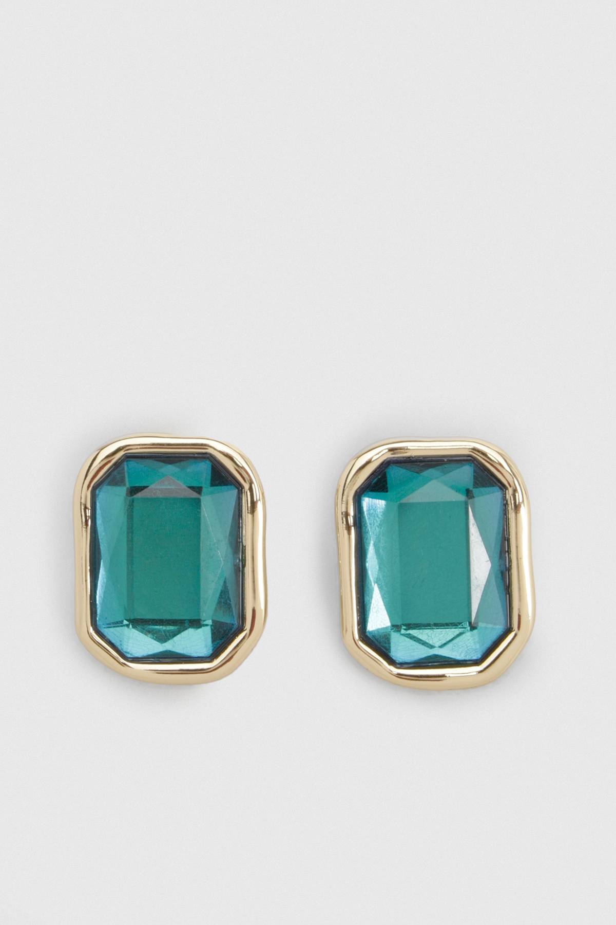 KarenMillen Boucles d'Oreilles synthétiqueces Ovales Effet Cristal
