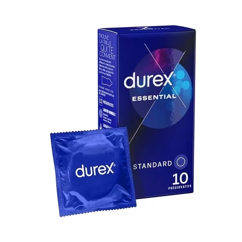 Durex Essential - Préservatifs Extra Lubrifiés - 10 Unités