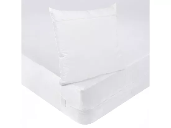Pack Protège-matelas 90x190cm + 1 Protège oreiller 63x63cm Anti-punaises de lit - 1 personne - Housse intégrale imperméable
