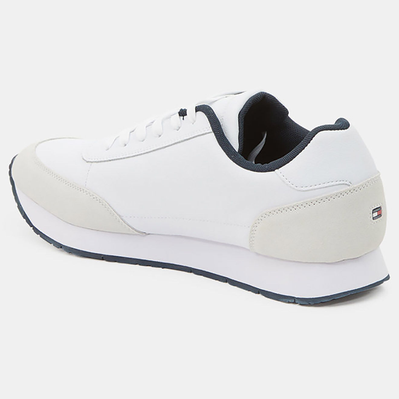 Tommy Hilfiger Baskets running en Cuir Corporate blanches