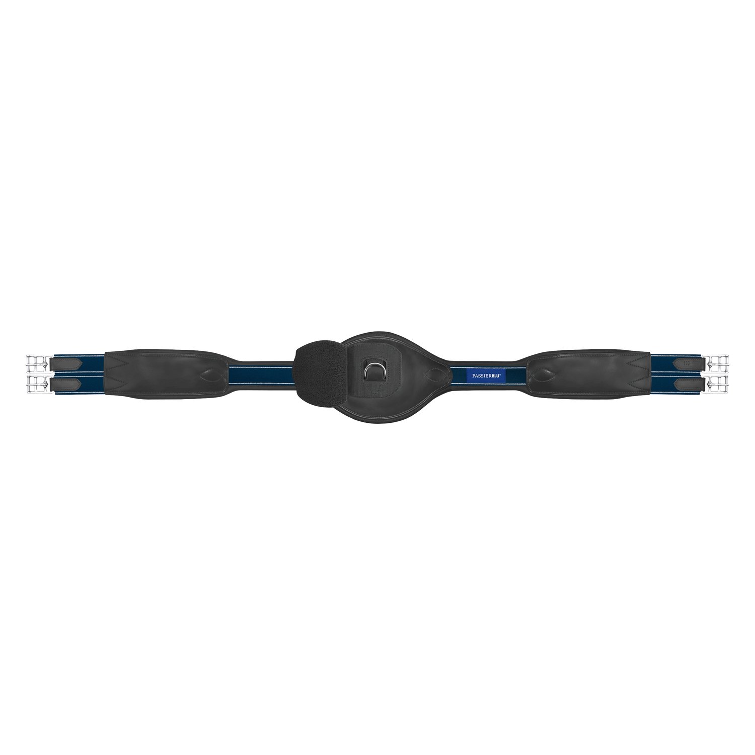 PASSIERBLU Grip-Leder-Sattelgurt  - schwarz