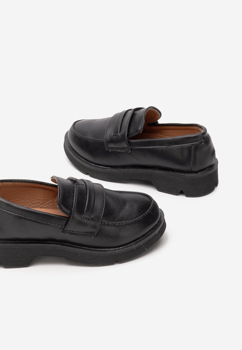 Mocassins garçons noirs Wazz