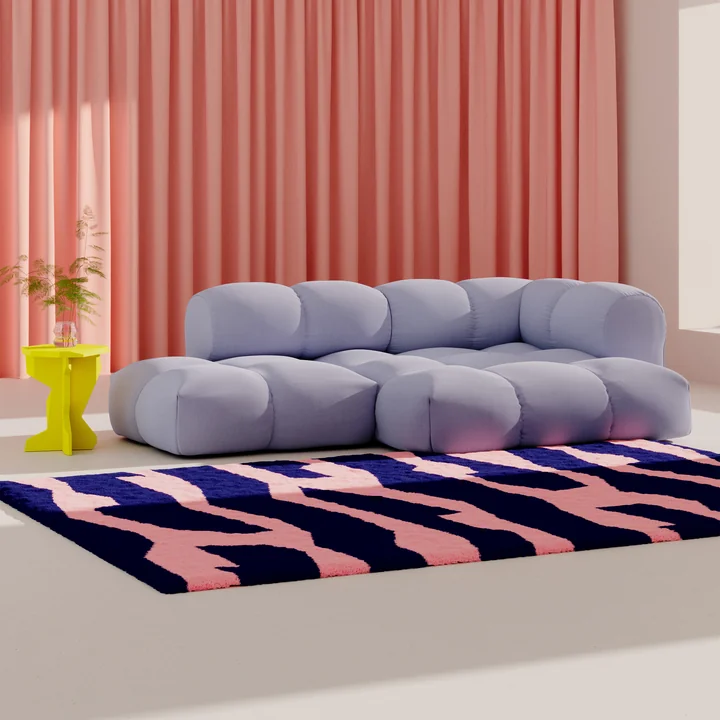OUT Objekte unserer Tage - Sander 02 2.5-Sitzer Sofa, mitternachtsblau (Xtreme YS024)