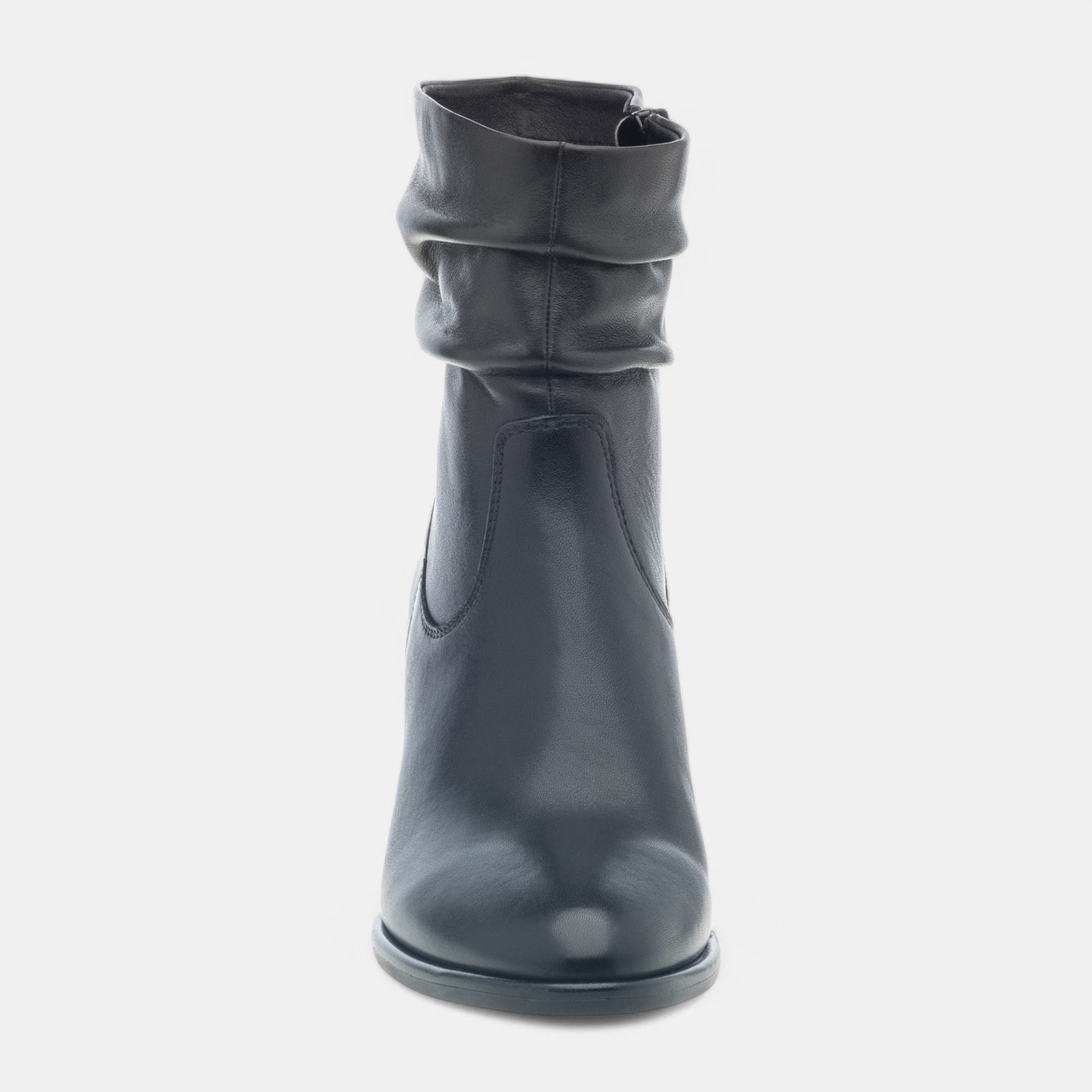 Bottines à talon Femme en cuir noir