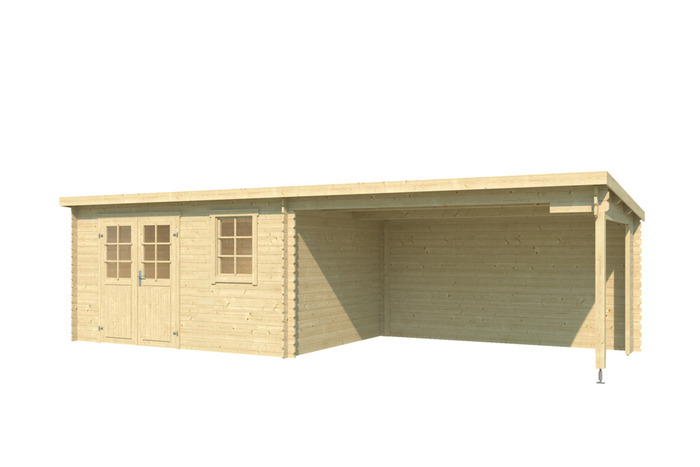 Lasita Maja redskabsrum m/pergola Reno 275 x 760 cm
