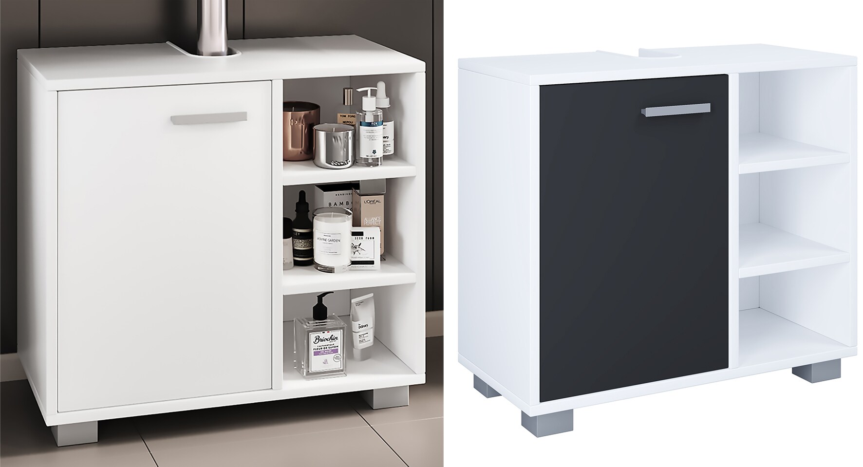 VCM Holz Badmöbel Badunterschrank Waschbeckenunterschrank Badezimmer Zalo L