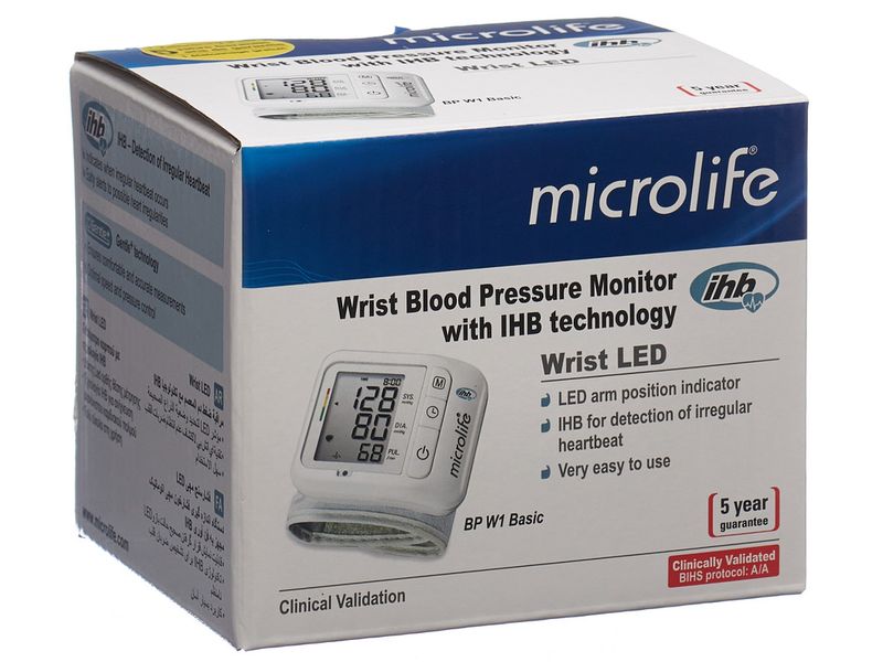 microlife Blutdruckmessgerät BP W1 Basic Handgelenks-Blutdruckmessgerät