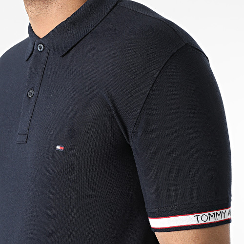 Polo Manches Courtes Cuff Branding 3960 Bleu Marine