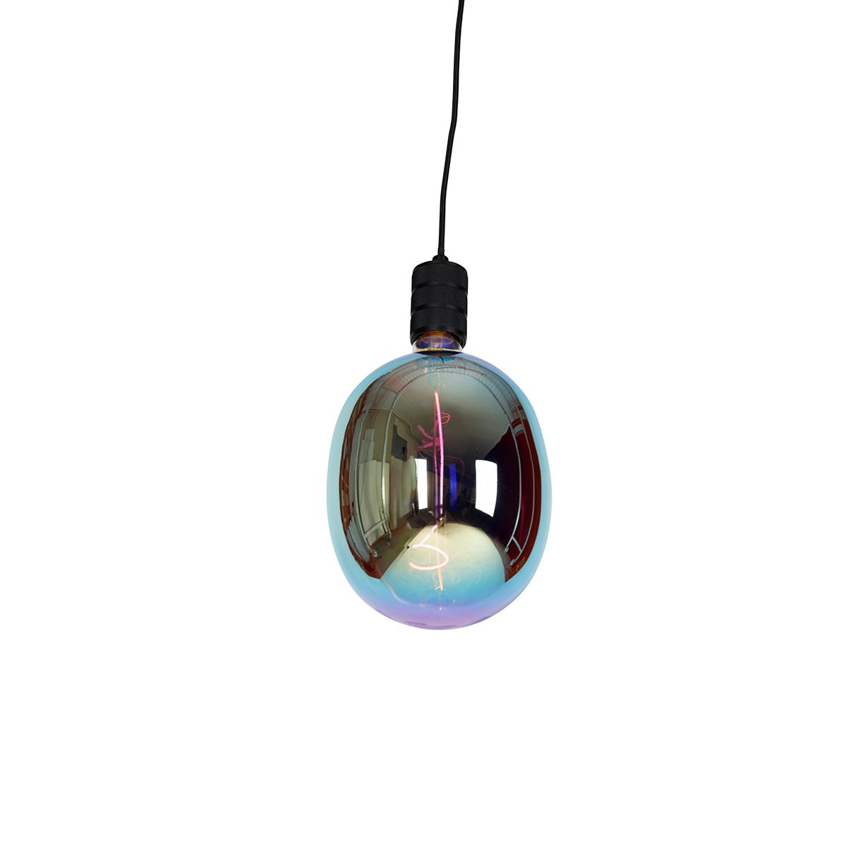 Hanglamp met rail ophanging zwart incl. LED G170 - Cavalux