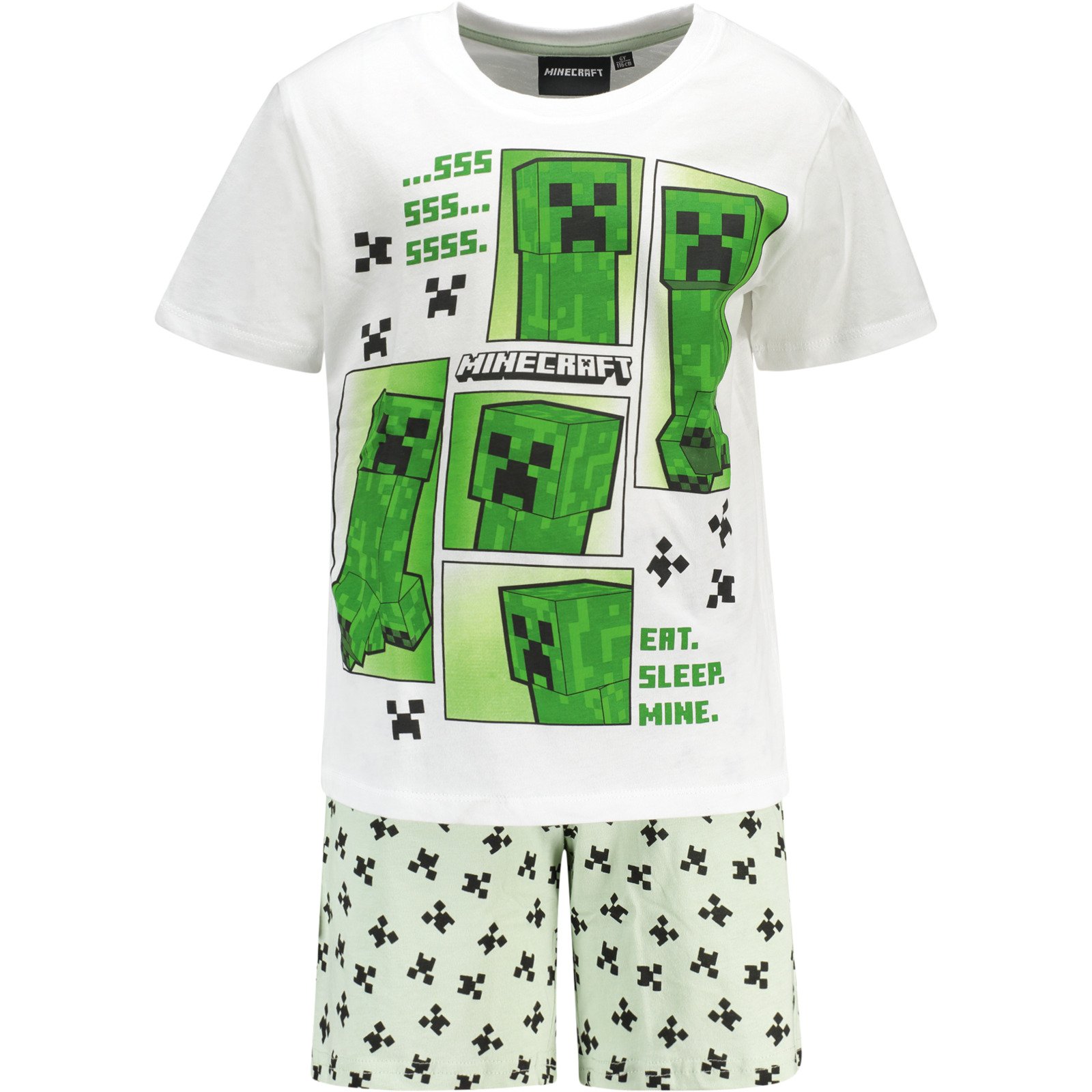 Kinder-Shorty Minecraft weiss