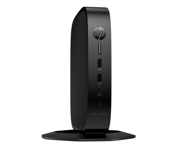 HP Pro t550 - Tynd klient - USFF 1 x Celeron J6412 / op til 2.6 GHz - RAM 8 GB - flash 64 GB - eMMC - UHD Graphics - Gigabit Ethernet - Win 10 IoT Enterprise 2021 LTSC - skærm: ingen