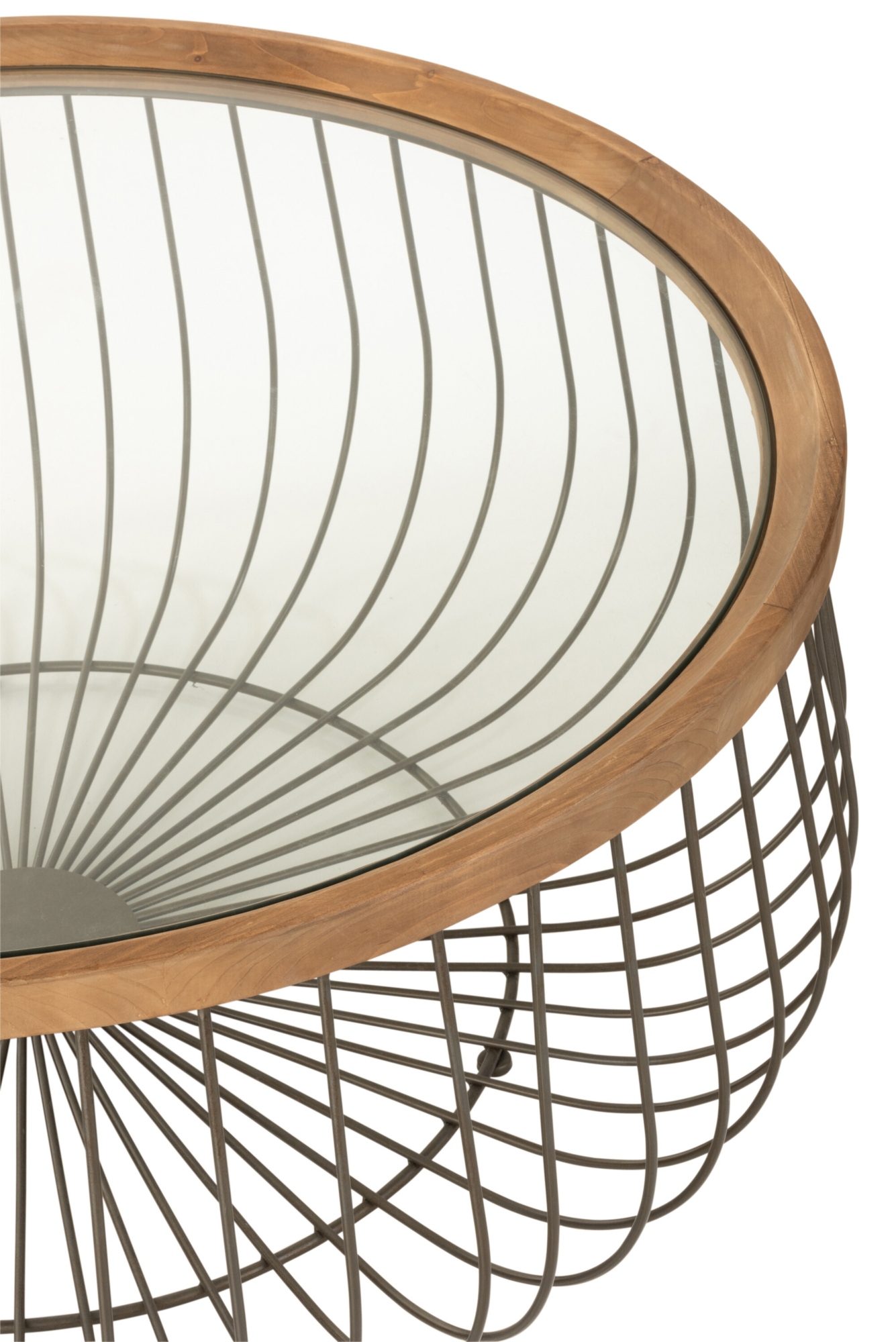 Salontafel Rond metaal/glas - set van 2