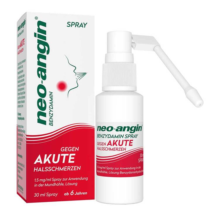 neo-angin Benzydamin Spray gegen akute Halsschmerzen, 30 ml