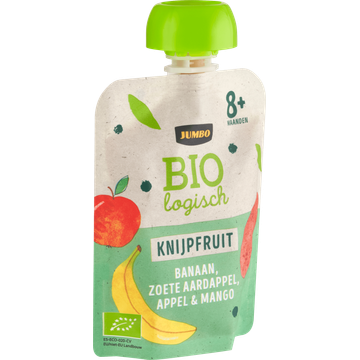 Jumbo Biologisch Knijpfruit Banaan, Zoete Aardappel, Appel & Mango 8+ Maanden 90 g