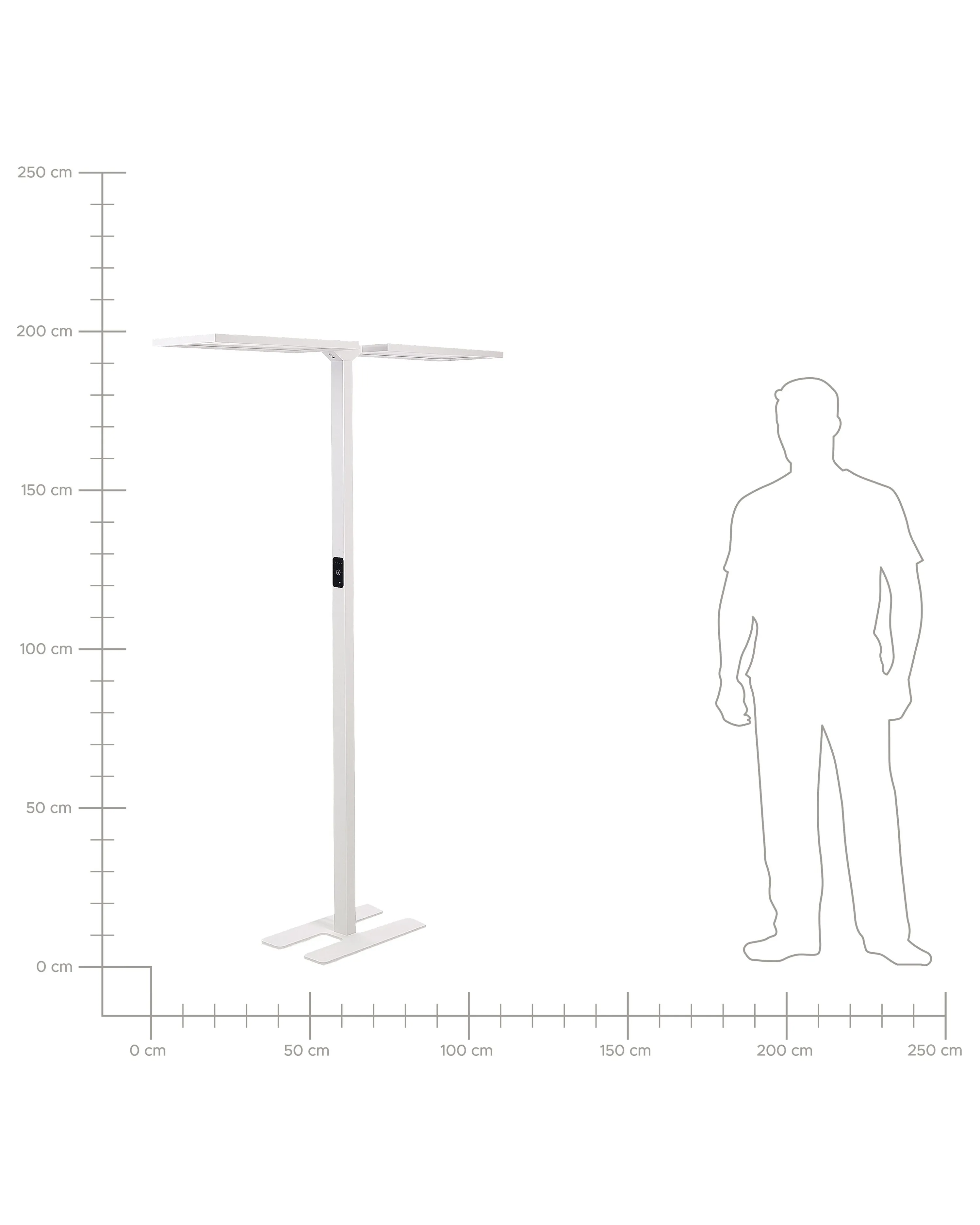 LED staande lamp SCULPTOR met bewegingssensor Metaal Wit