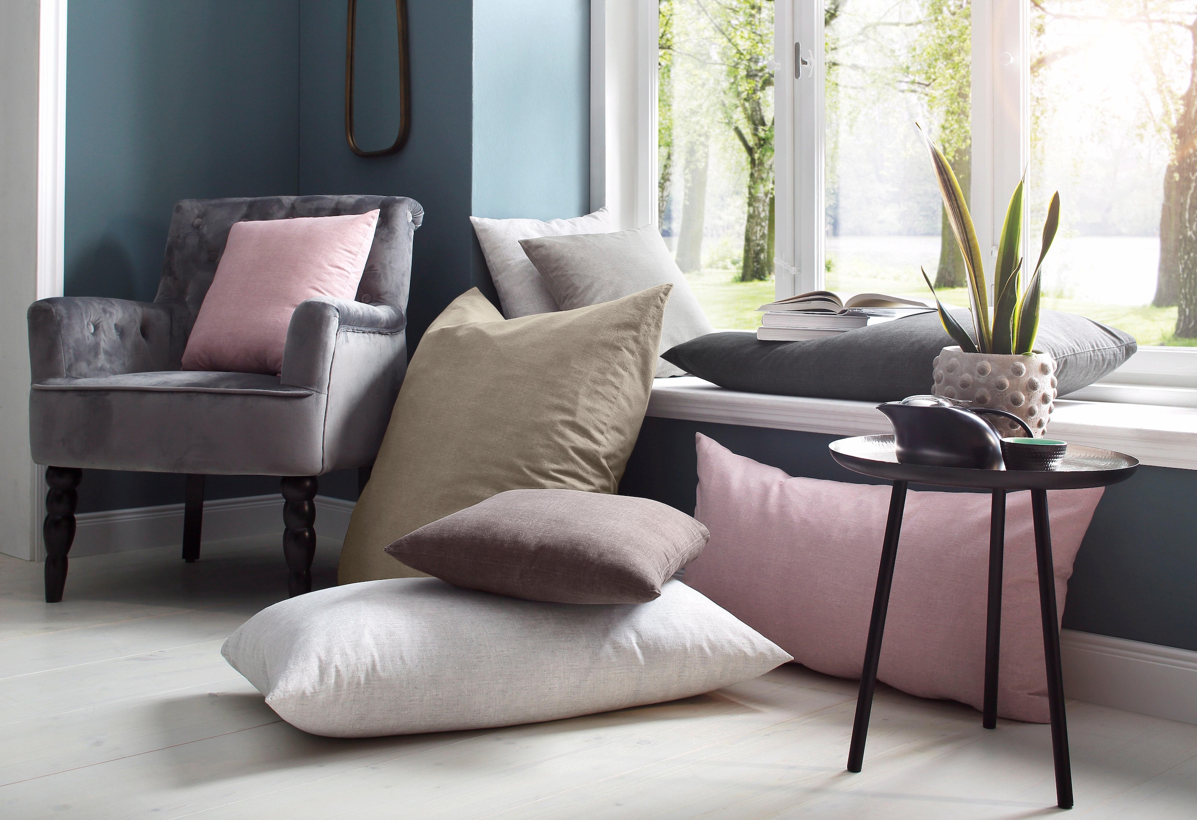 Home affaire Kissenbezüge »Melli Kissenbezug, OEKO-TEX® und Made in Green zertifiziert«