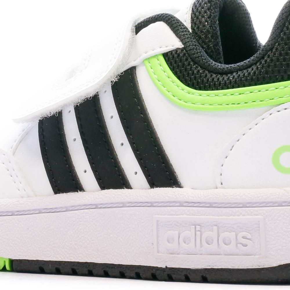 Adidas Baskets Verte/Blanche Garçon Adidas Hoops 3.0
