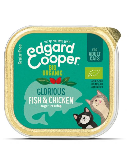 Edgard&Cooper Kuipje Adult Biologisch 85 g - Kattenvoer