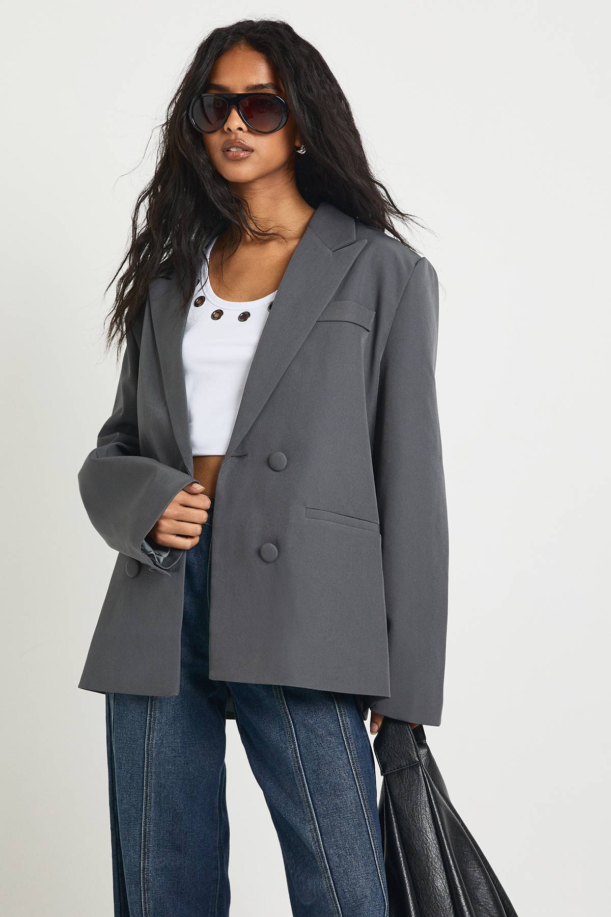 boohoo Blazer de costume ample