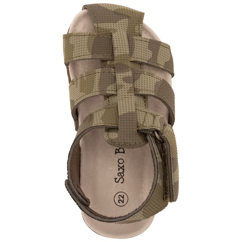 Sandales velcro imprimé camouflage pour bébé garçon - Vert