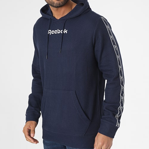 Sweat Capuche A Bandes Reebok Identity Vector Tape HZ3369 Bleu Marine