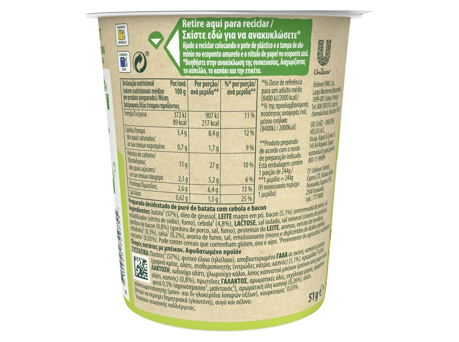 POT KNORR PURÉ BACON E CEBOLA 51G